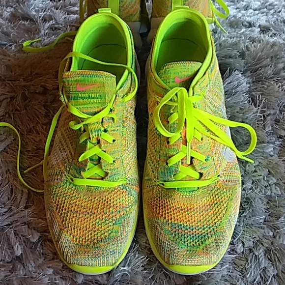 rainbow neon nike shoes